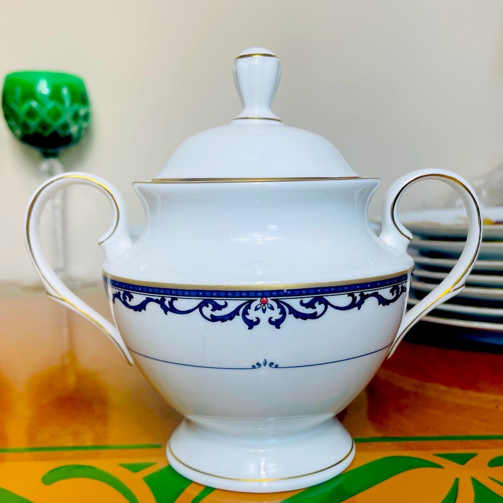 Lenox Coronet Royal Scroll Sugar Bowl With Lid